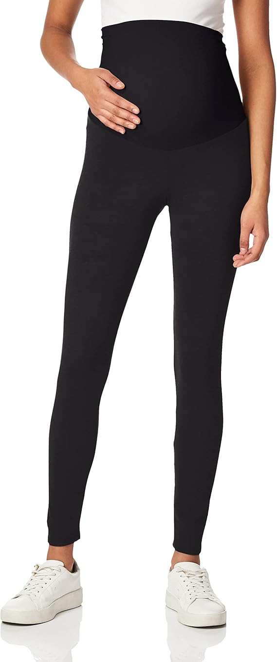 Motherhood Maternity Women's Essential Stretch Secret Fit Belly Leggings | Amazon (US)