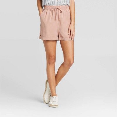 Women's Mid-Rise Tie Front Utility Shorts - Universal Thread™ | Target
