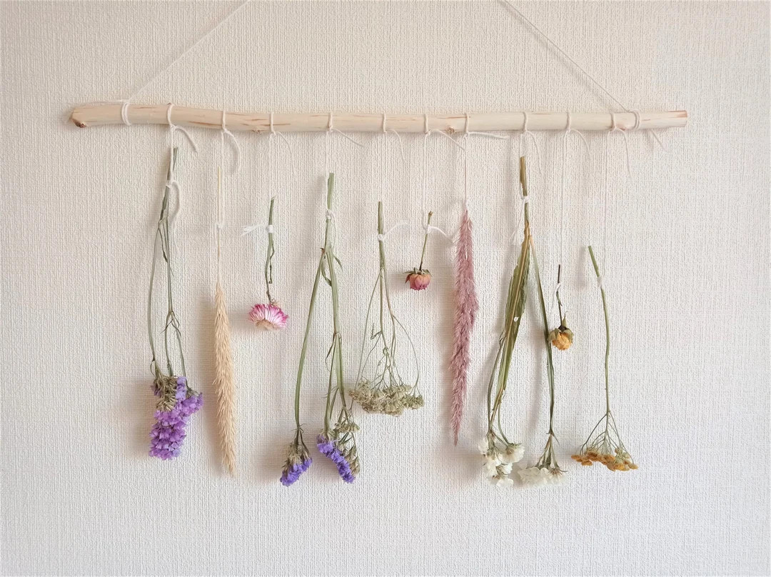 Floral wall hanging 19" (50cm), Dried flowers wall decor, Floral Decor, Dried Decor | Etsy (US)