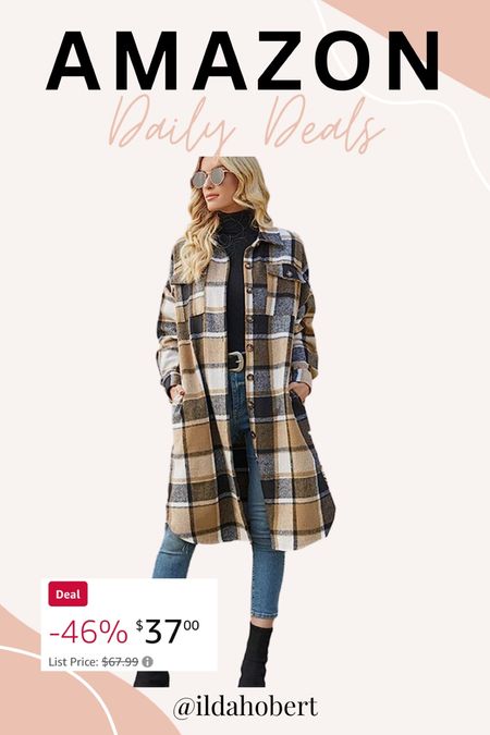Amazon Daily Deal: 46% Off today! Perfect flannel for fall!🎃

#LTKsalealert #LTKSeasonal #LTKfindsunder50