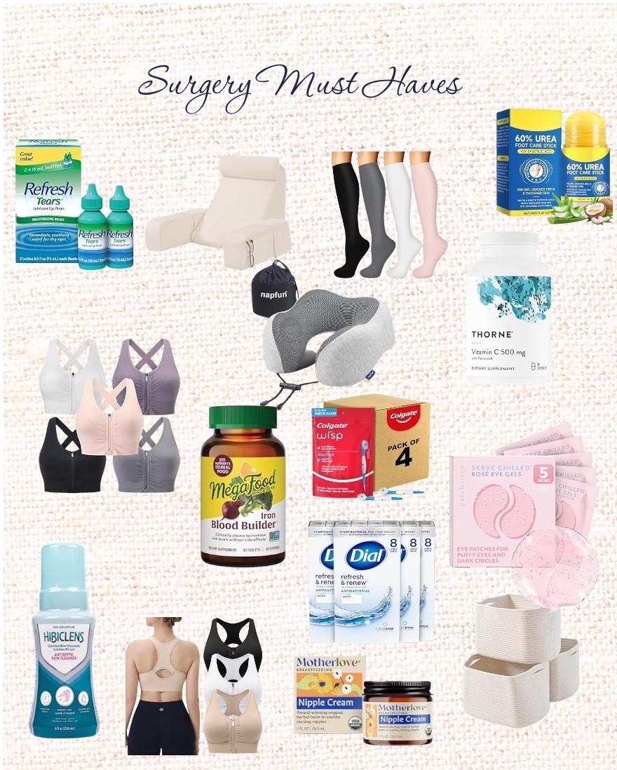 Everything I ordered for my breast augmentation and lift surgery 

#LTKselfcare #LTKU #LTKBeauty