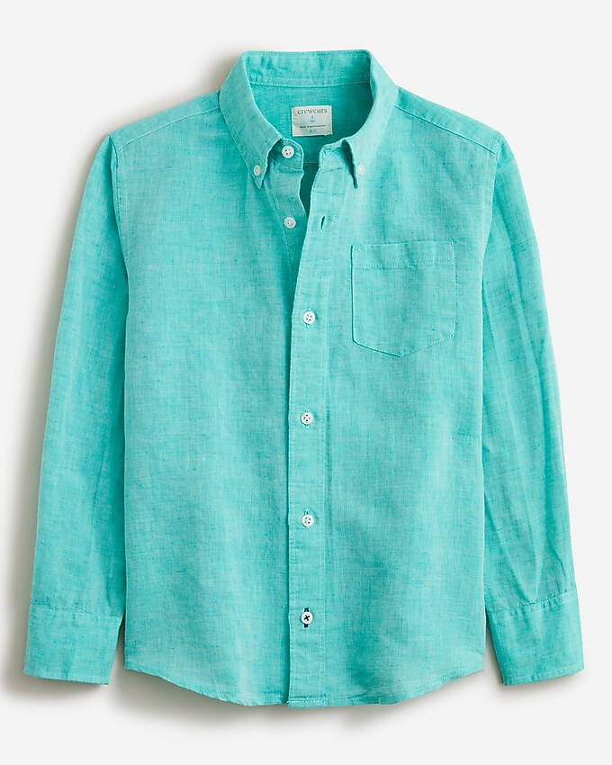Boys' button-down linen-blend shirt | J. Crew US