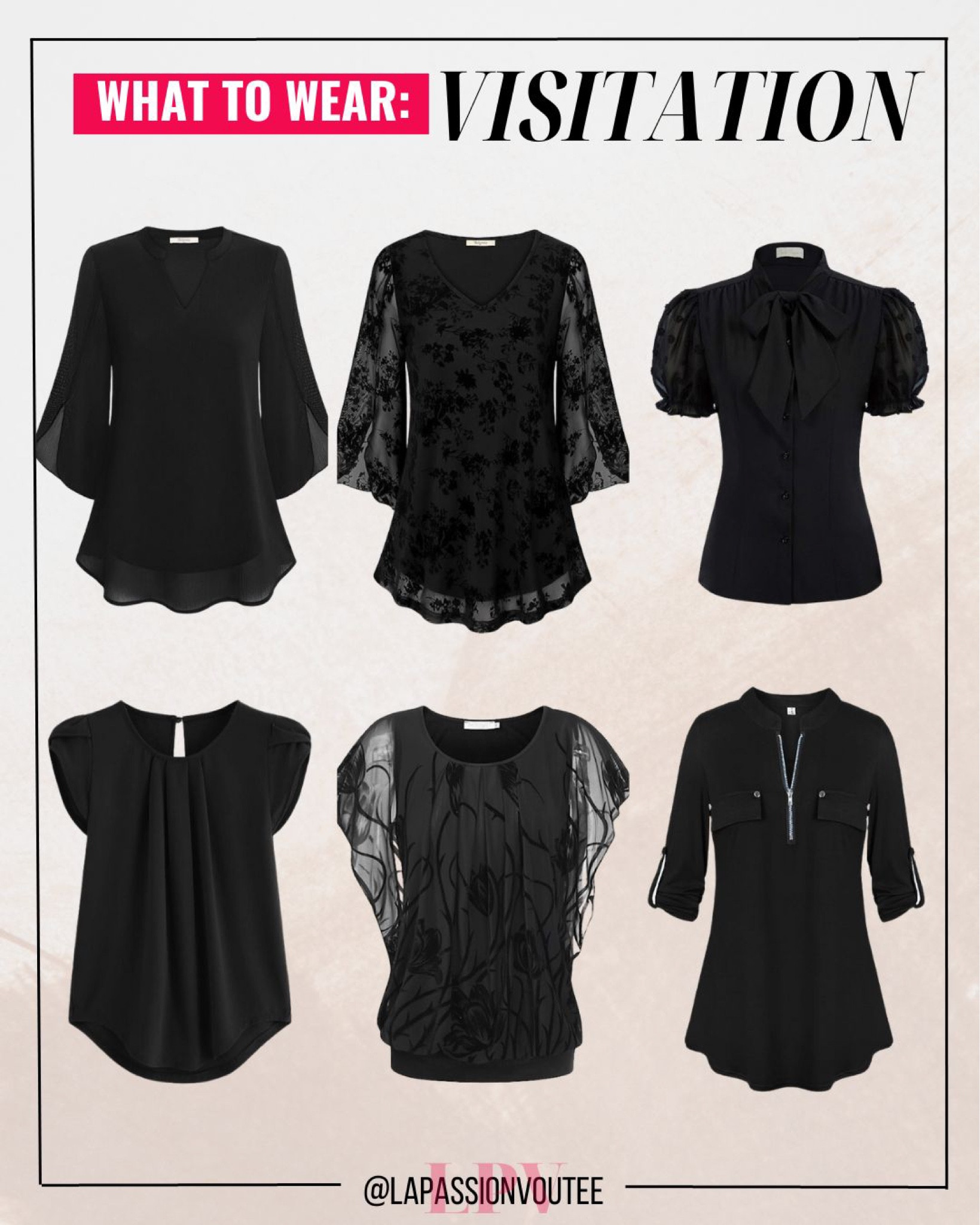 Black blouses to wear to a Visitation

#LTKFind #LTKstyletip #LTKsalealert