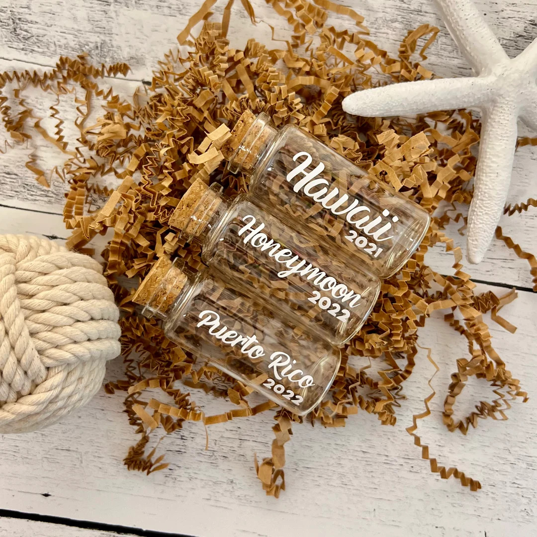 Vacation Sand Bottle // Honeymoon Keepsake // Vacation Keepsake Jar // Destination Wedding Sand K... | Etsy (US)
