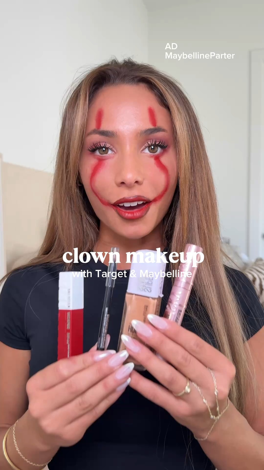 AD #MaybellinePartner Last minute for halloween? Don’t worry @maybelline & @target has got you covered💋#TargetPartner #Target 