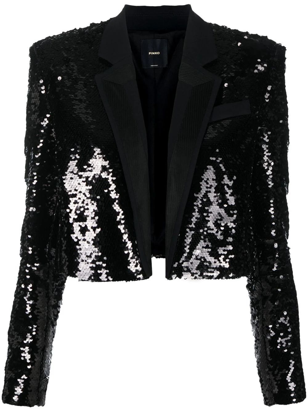 sequined cropped blazer jacket | Farfetch Global