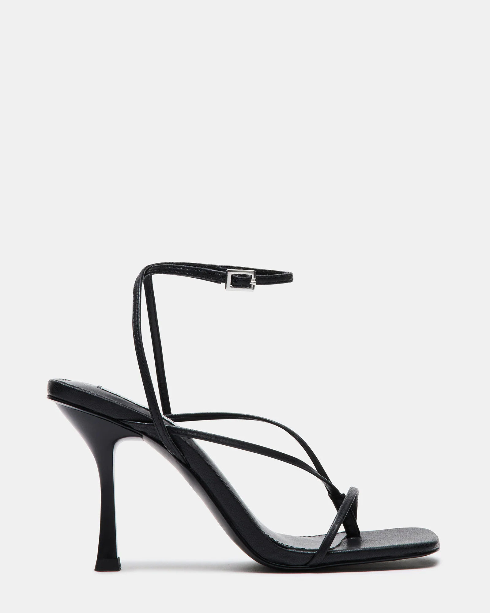 ANNIE Black Women's Strappy Square Toe Heel | Steve Madden (US)
