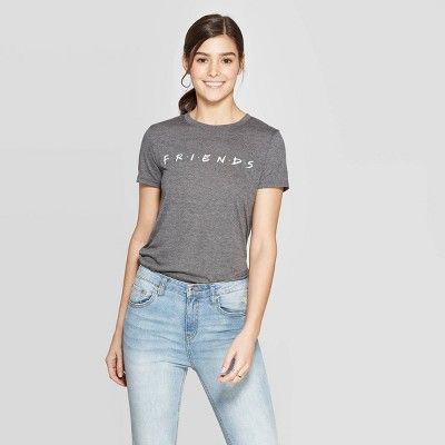 Women's Friends Table Short Sleeve T-Shirt (Juniors') - Gray | Target