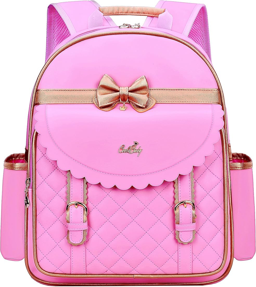 Gazigo Children Princess Waterproof PU Backpack for Girls Elementary School Girl Bookbags | Amazon (US)