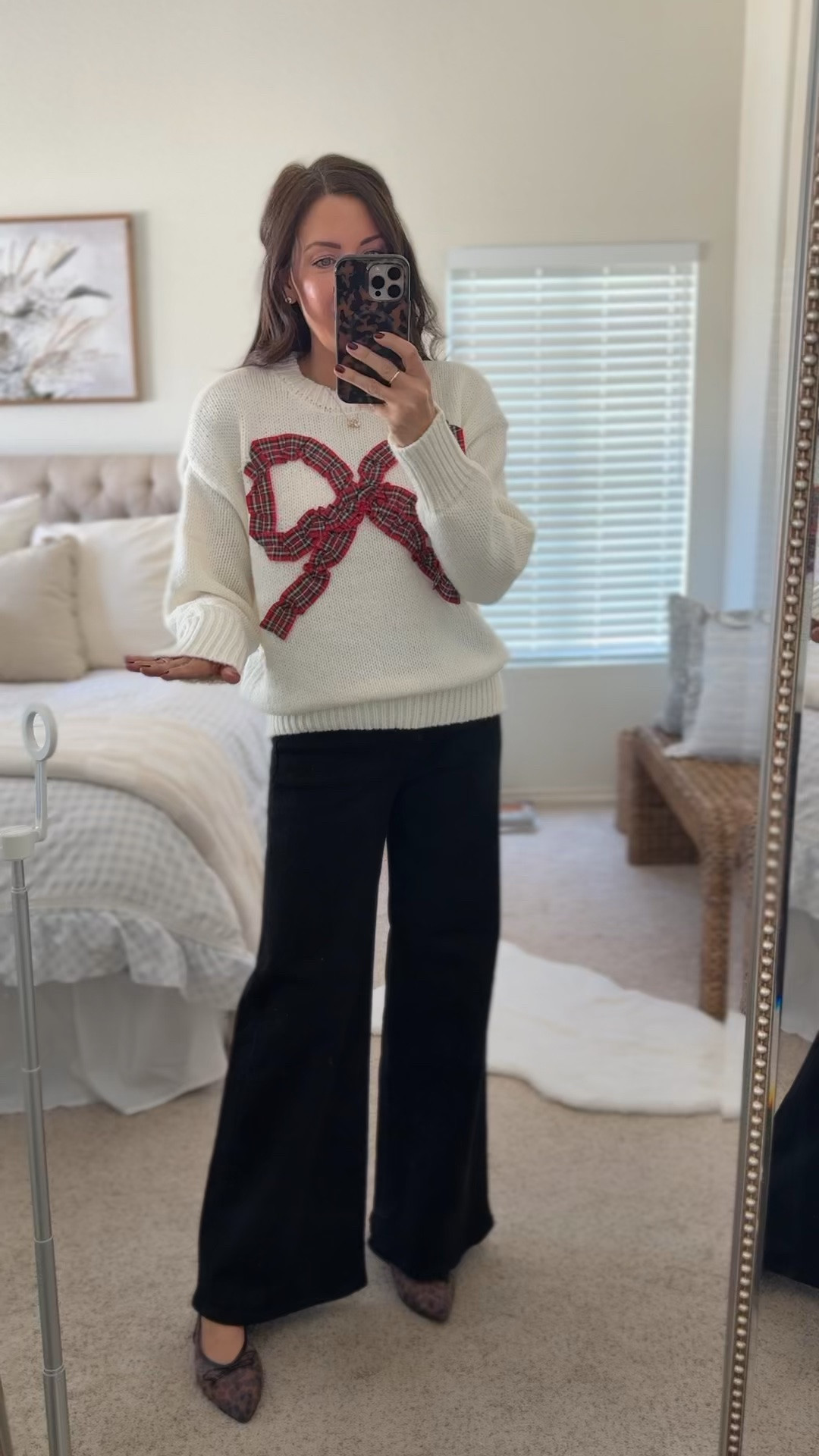 NEW WALMART HOLIDAY SWEATER 
-under $20!
Wearing a medium, 2 regular jeans

#LTKootd #LTKSaleAlert #LTKSeasonal