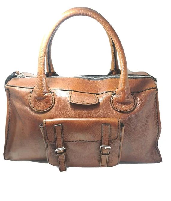 Chloe Edith Satchel--Very Large- Oak Brown Leather-- Designer Handbag | Etsy (US)