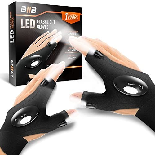 BIIB Stocking Stuffers Gifts for Men, LED Flashlight Gloves for Fishing Gifts for Men, Unique for... | Amazon (US)