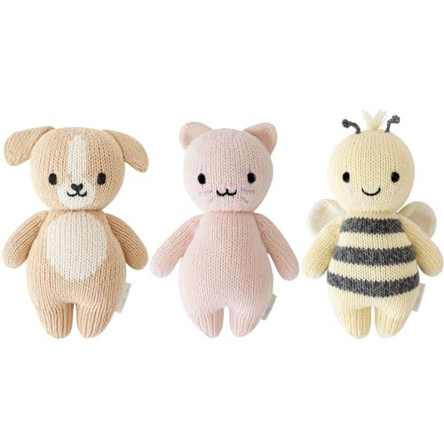 Cuddle + Kind Baby Animal Bundle - Puppy, Kitten(Blush), Bee - Set of 3 Lovingly Handcrafted, Fair Trade, Heirloom Quality | Amazon (US)