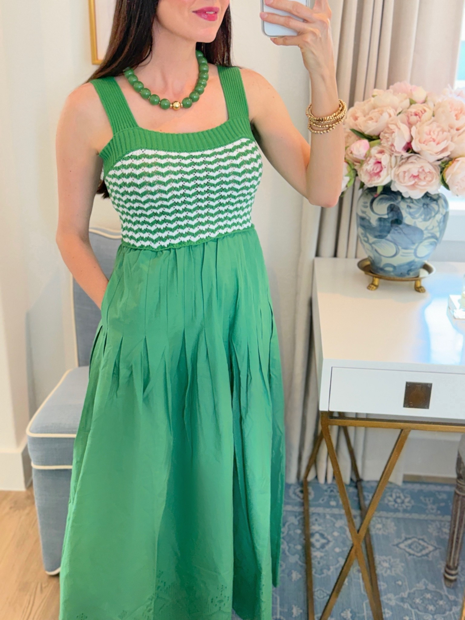 Wearing xs - bra friendly straps! #greendress summer dresses

#LTKootd