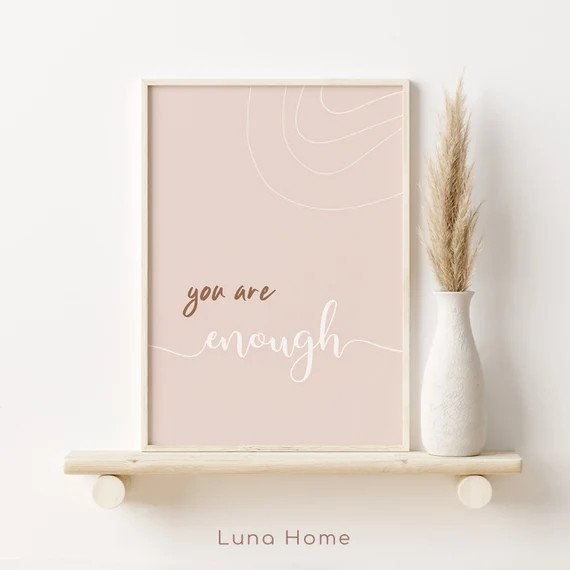 Feminist Print, You Are Enough Print, Feminist Wall Art, Strong Women Poster, Feminism Art, Girl ... | Etsy (US)