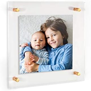 ArtToFrames Floating Acrylic Frame for Pictures Up to 12x12 inches (Full Frame is 16x16) with Gol... | Amazon (US)