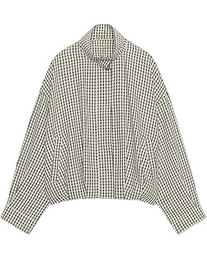 Womens Plaid Jacket Bomber Stand Collar Zip Up Coat with Pockets | Amazon (US)