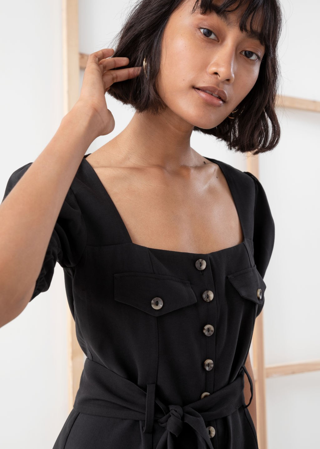 Belted Puff Sleeve Romper | & Other Stories (EU + UK)