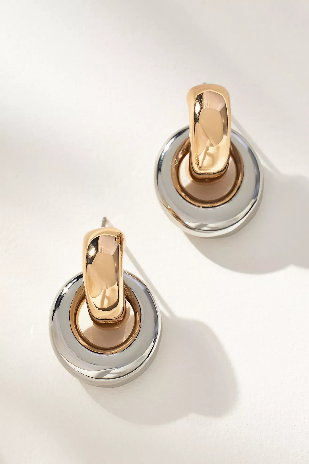 Two-Tone Mini Drop Earrings | Anthropologie (US)