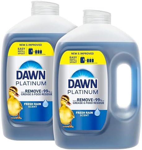 Dawn Platinum Refill Jug Dish Soap, Fresh Rain Scent Liquid Dishwashing Detergent Powerful Dawn D... | Amazon (US)