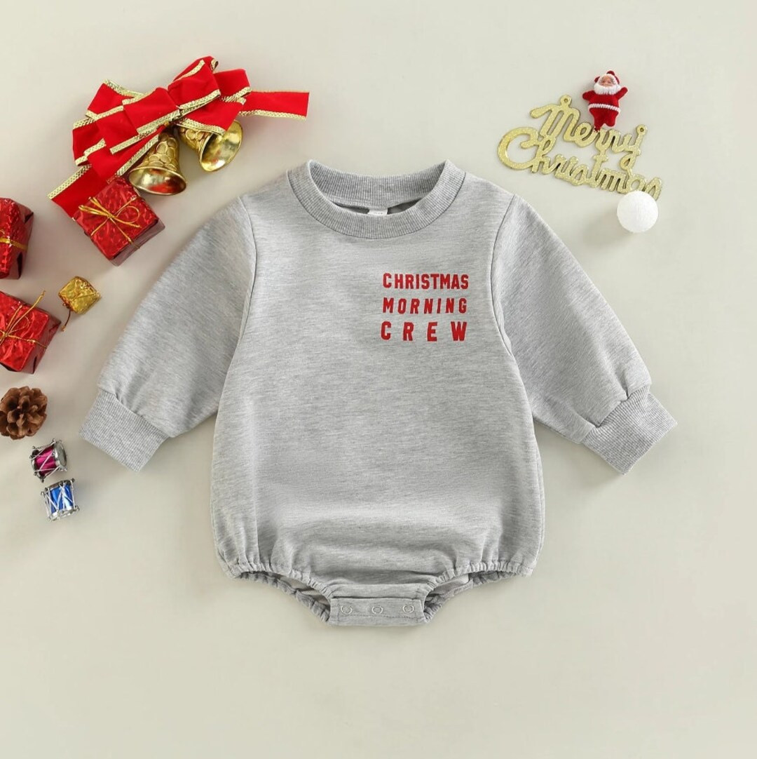 Christmas Baby Girls Boys Outfit, Christmas Crew Warm Sweatsuit, Christmas Baby Boy Romper, Long ... | Etsy (US)