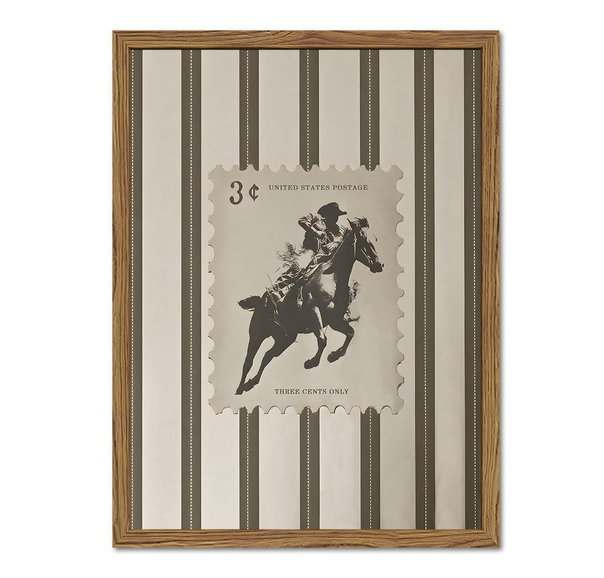 Vintage Western Wall Art Southwest Cowboy Wall Decor Pictures Mid Century Southwestern Striped Co... | Amazon (US)