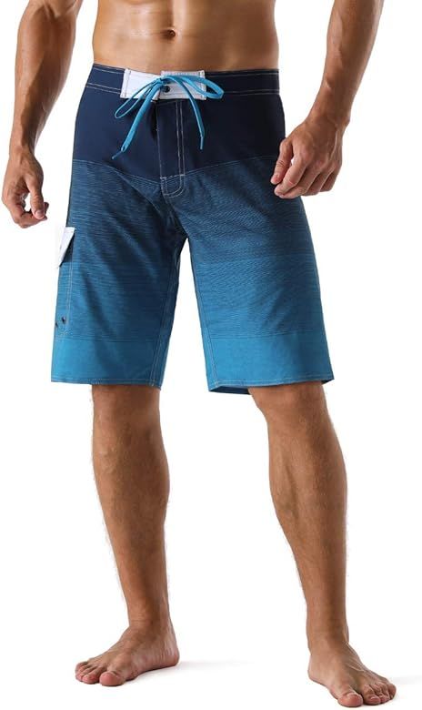 Nonwe Men's Sportwear Quick Dry Board Shorts with Lining | Amazon (US)