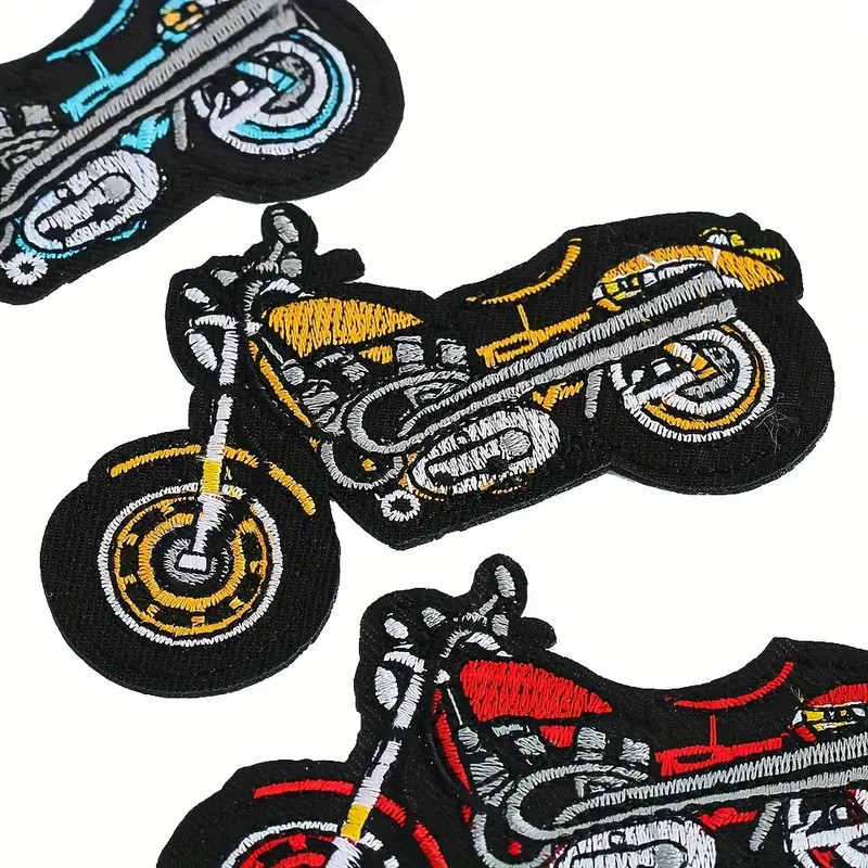 Cartoon Vehicle Decal Motorcycle Embroidery Fabric Patch - Temu | Temu Affiliate Program
