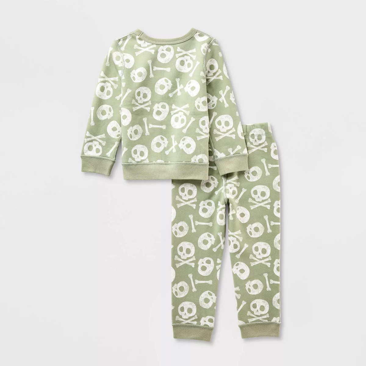 Toddlers' Adaptive Halloween Fleece Set - Cat & Jack™ Light Olive Green | Target