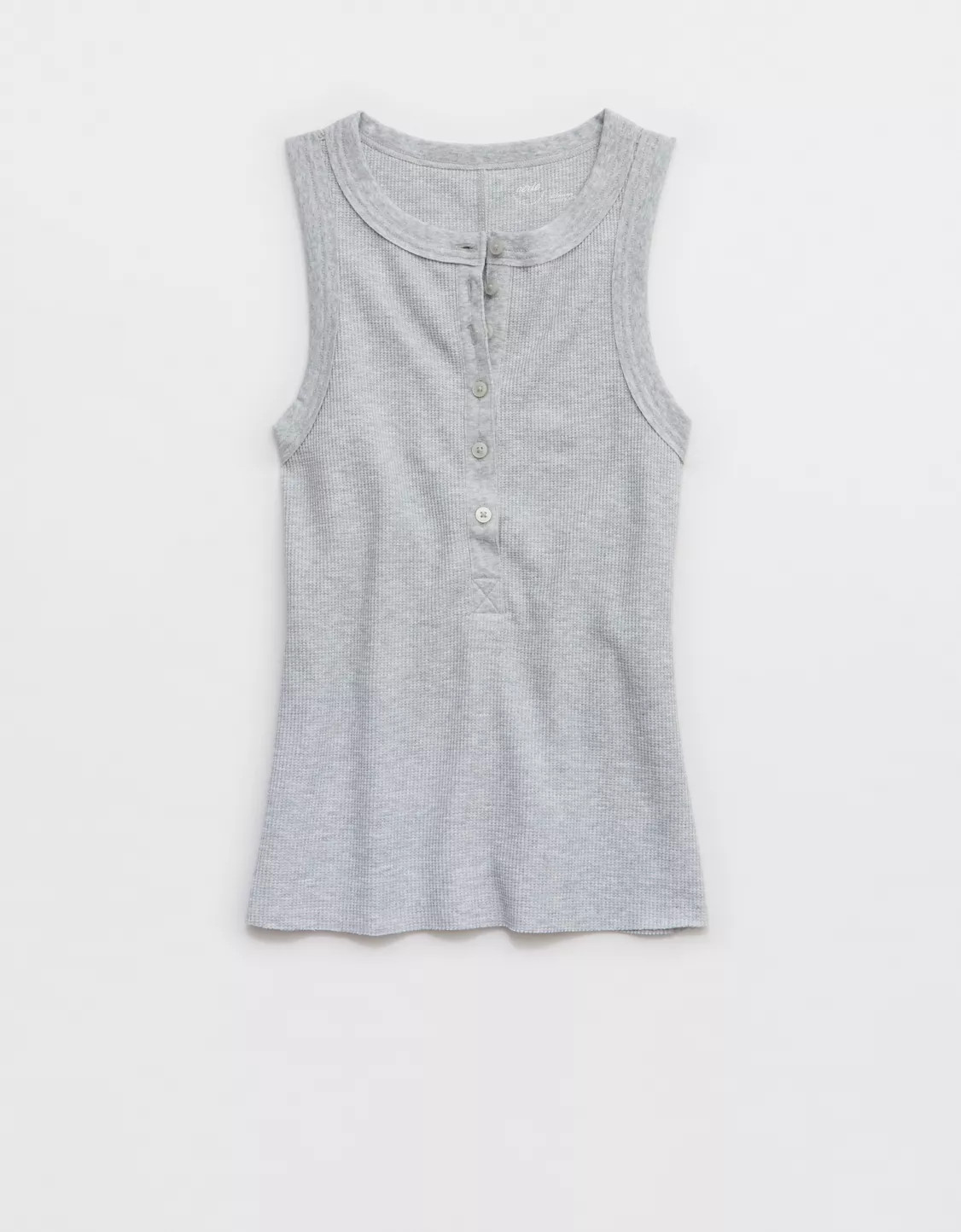 Aerie Unwind Waffle Henley Tank Top | Aerie