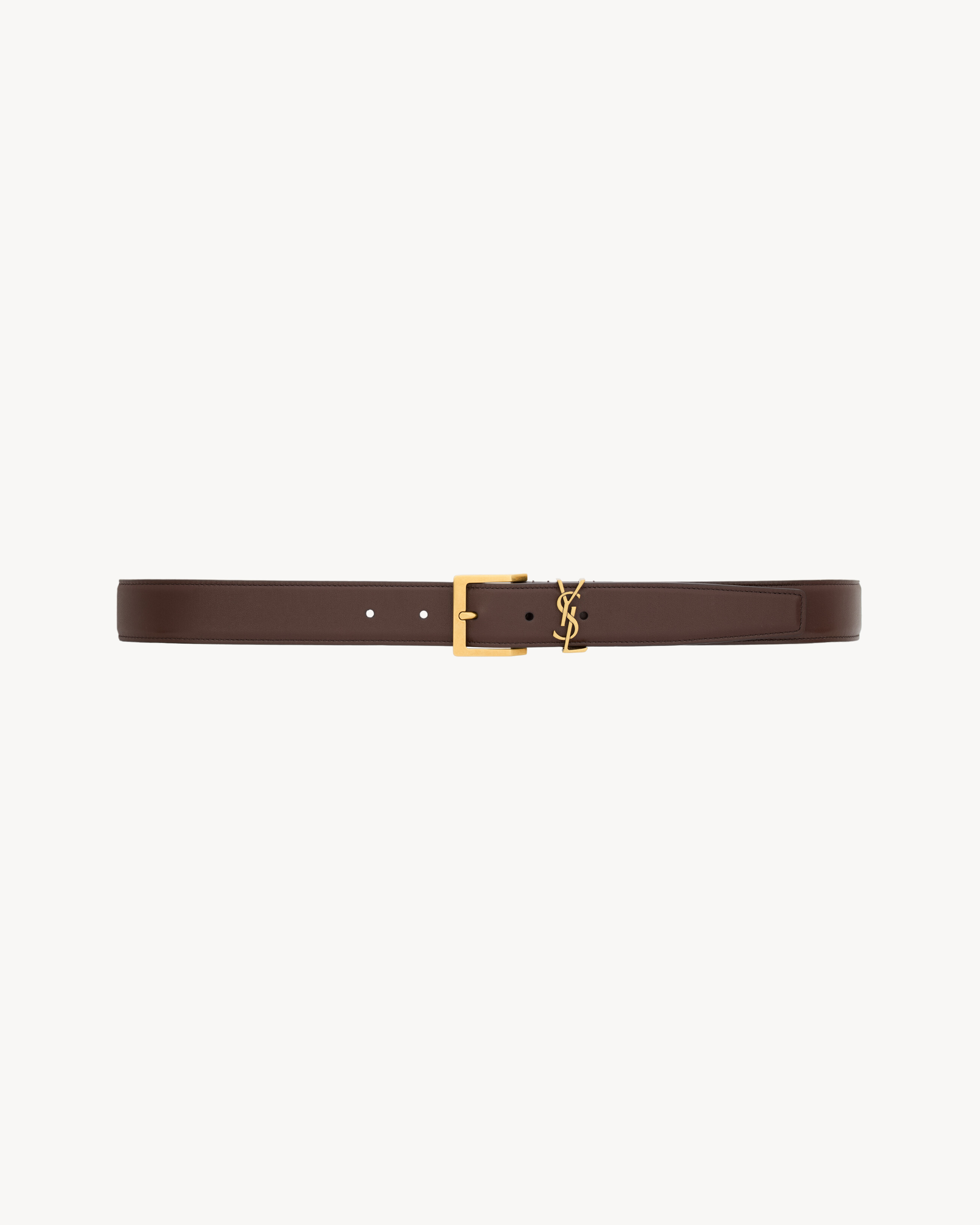 belt with a square buckle and CASSANDRE loop. | Saint Laurent Inc. (Global)