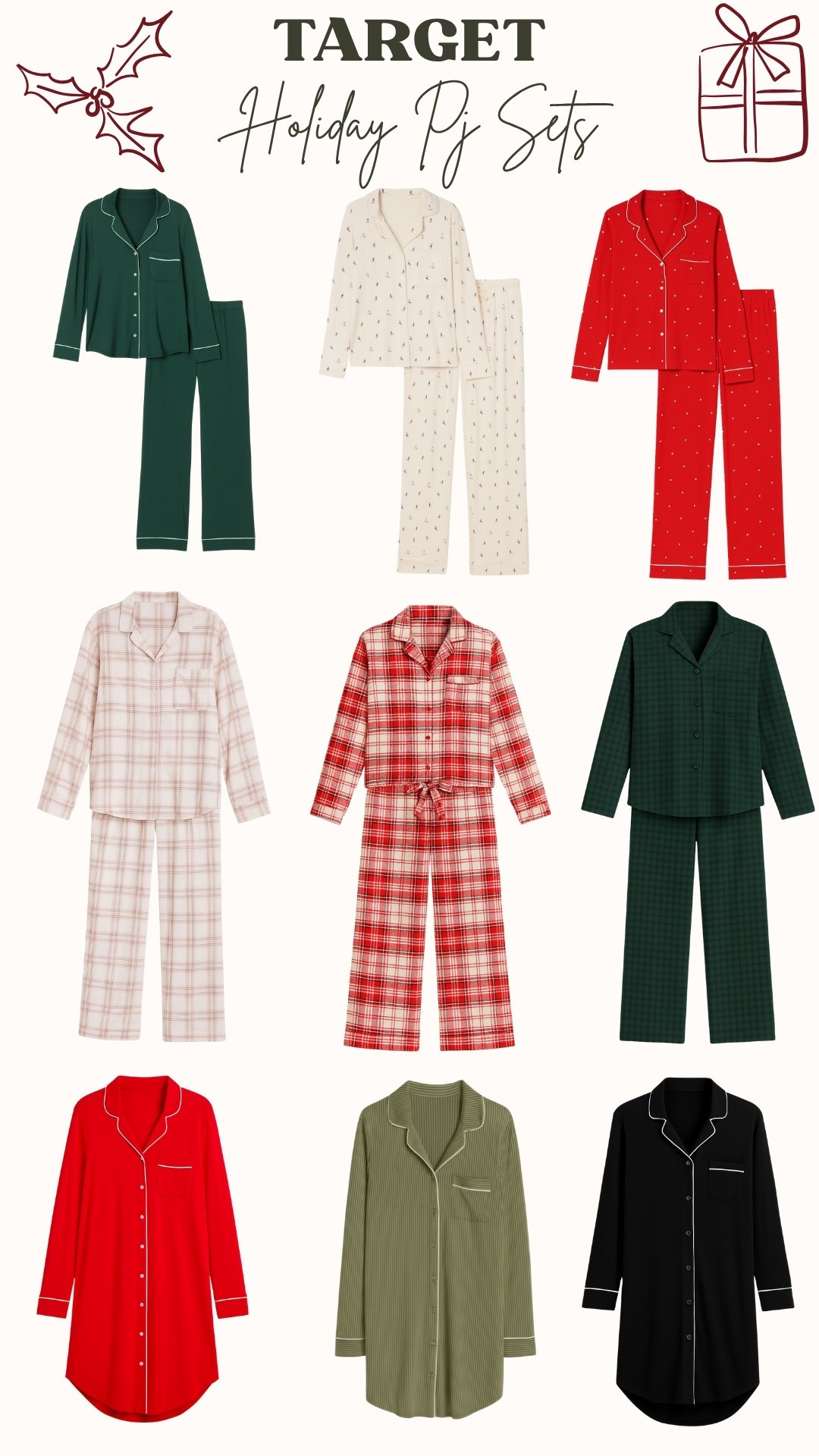 
Cozy season is coming soon 🎁✨ and these Target holiday pajama sets are too cute not to share! From classic plaids to festive prints — perfect for Christmas morning, movie nights, or gifting early this year.

#LTKHoliday #LTKStyleTip #LTKFindsUnder50