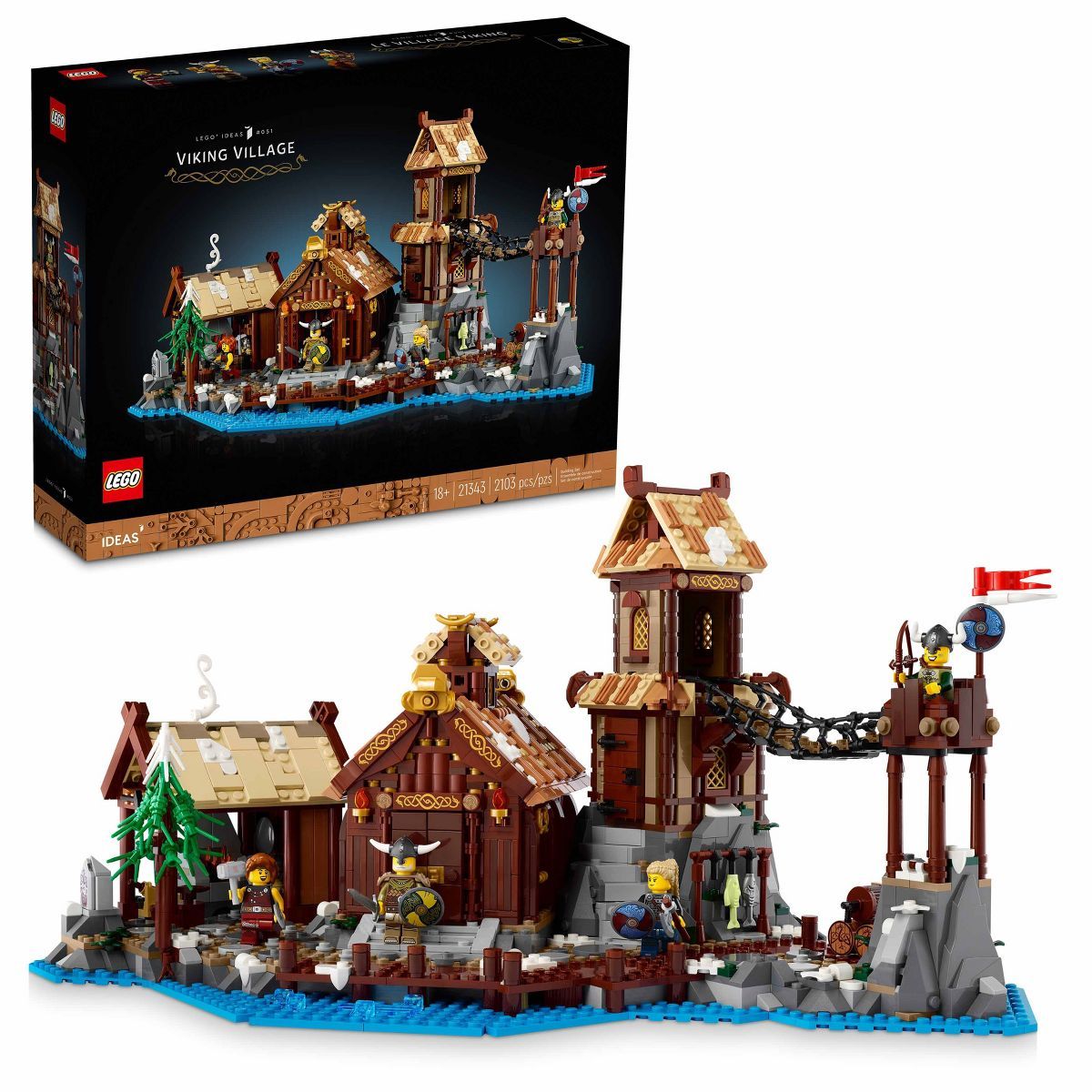 LEGO Ideas Viking Village Model Building Set 21343 | Target