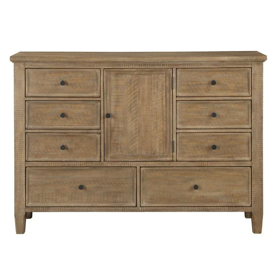 Steve Silver Riverdale Rustic Horizontal Dresser with 8 Drawers and One Door, Brown | Walmart (US)