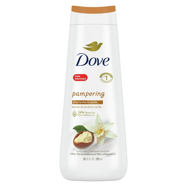 Dove Pampering Shea Butter & Warm Vanilla Liquid Body Wash, 20 oz | Walmart (US)