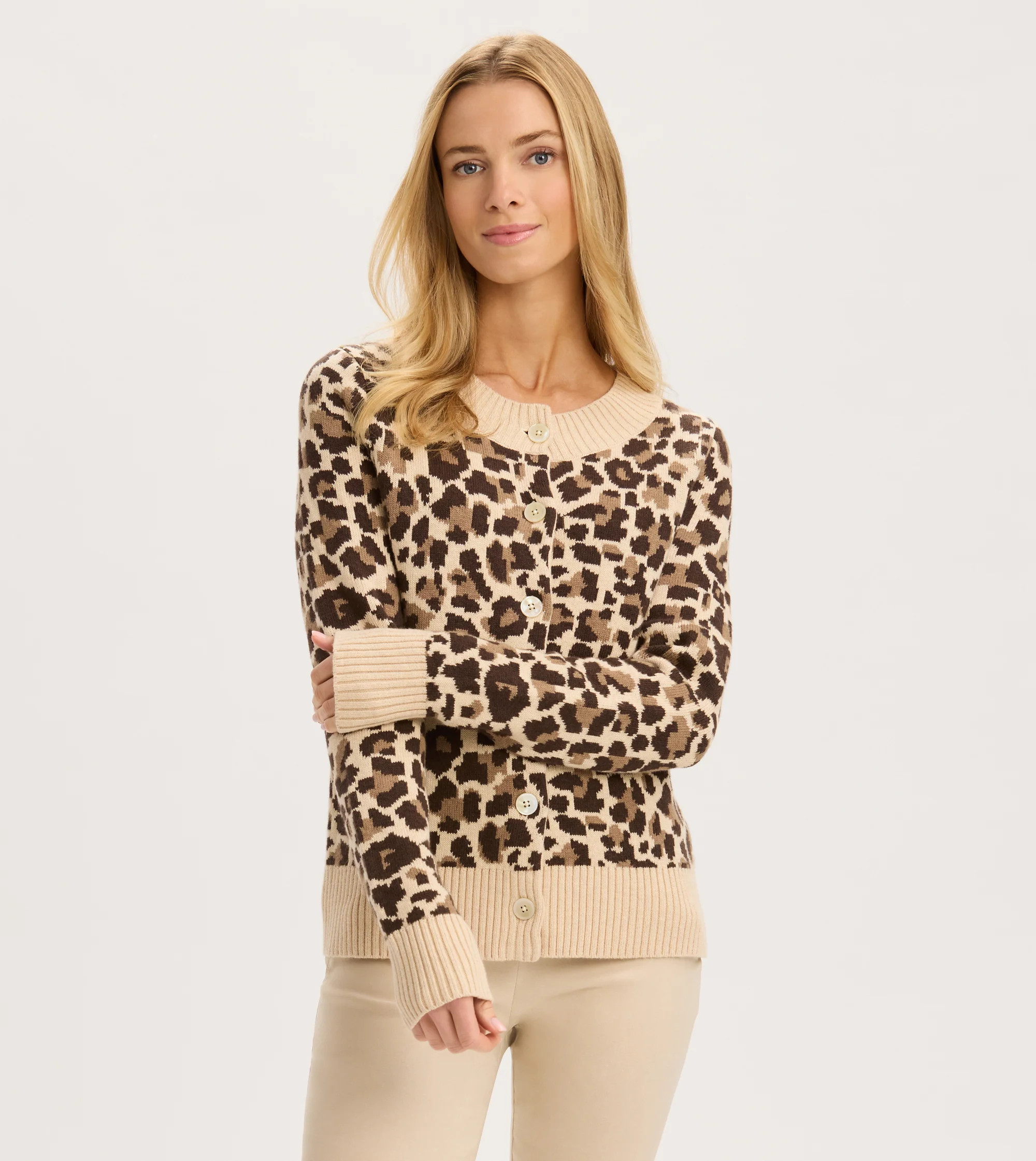 Renwick Button Front Leopard Cardigan Sweater | Renwick