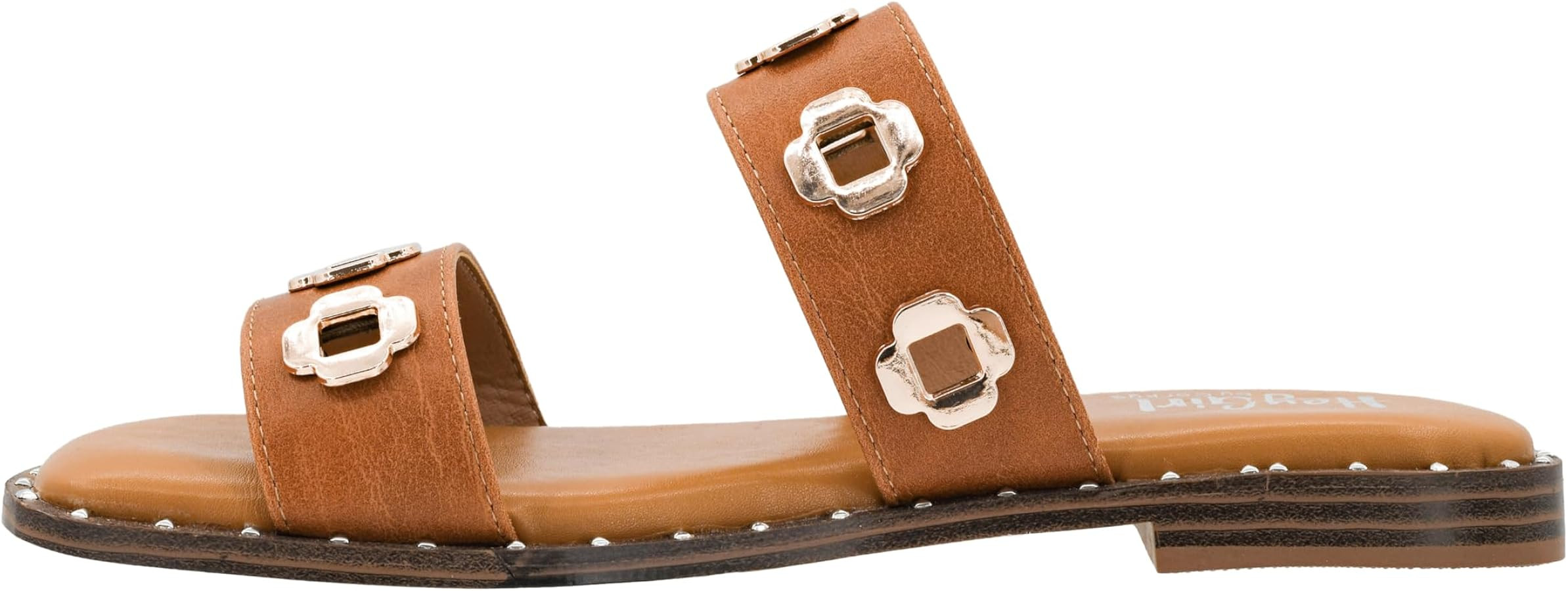 Corkys Footwear Low Tide Double Strap Sandal - Featuring Two Metal-Accented Straps, A Cushioned I... | Amazon (US)
