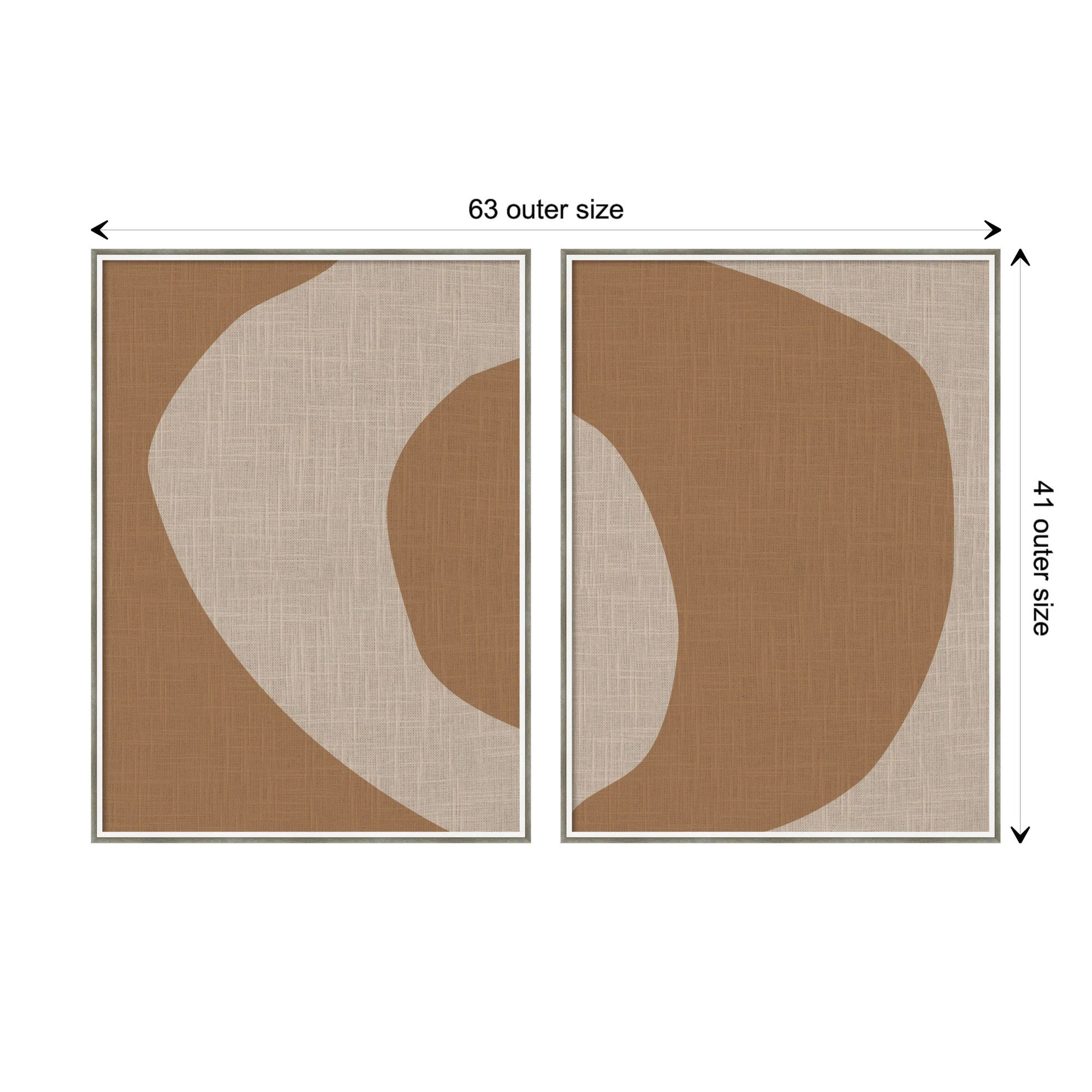 Minimal Modern Organic Abstraction 1  - Set Of 2 By The Creative Bunch Studio Framed Wall Art Pri... | Wayfair North America