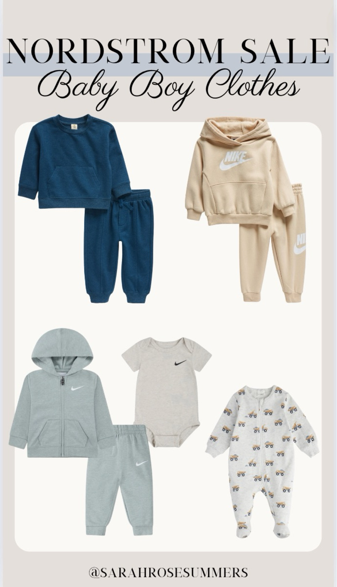Nordstrom Anniversary Sale! Shop baby boy clothes on sale. Nike sets and onesies. Baby tractor onesie. 2 piece fleece sweatshirt and joggers set for baby boy.

#LTKxNSale #LTKBaby #LTKSummerSales