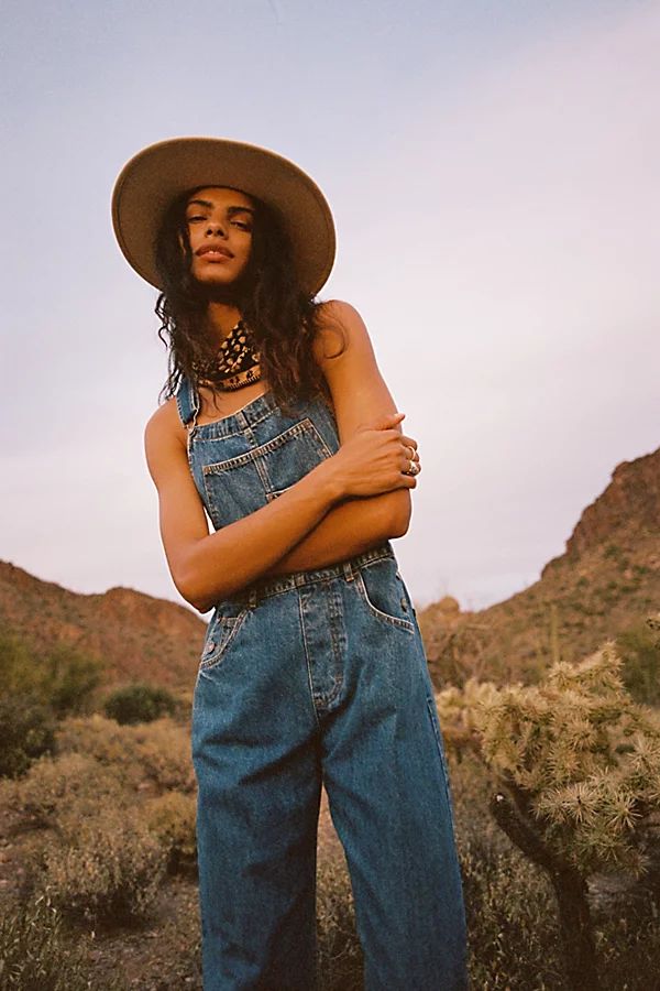 Ziggy Denim Overalls by We The Free at Free People, Sapphire Blue, M | Free People (Global - UK&FR Excluded)