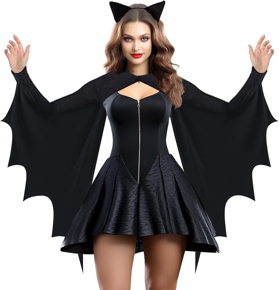 HB HBB MAGIC Halloween Costume Women Bat Costume Halloween Costume for Adult 2024 Plus Size Hallo... | Amazon (US)