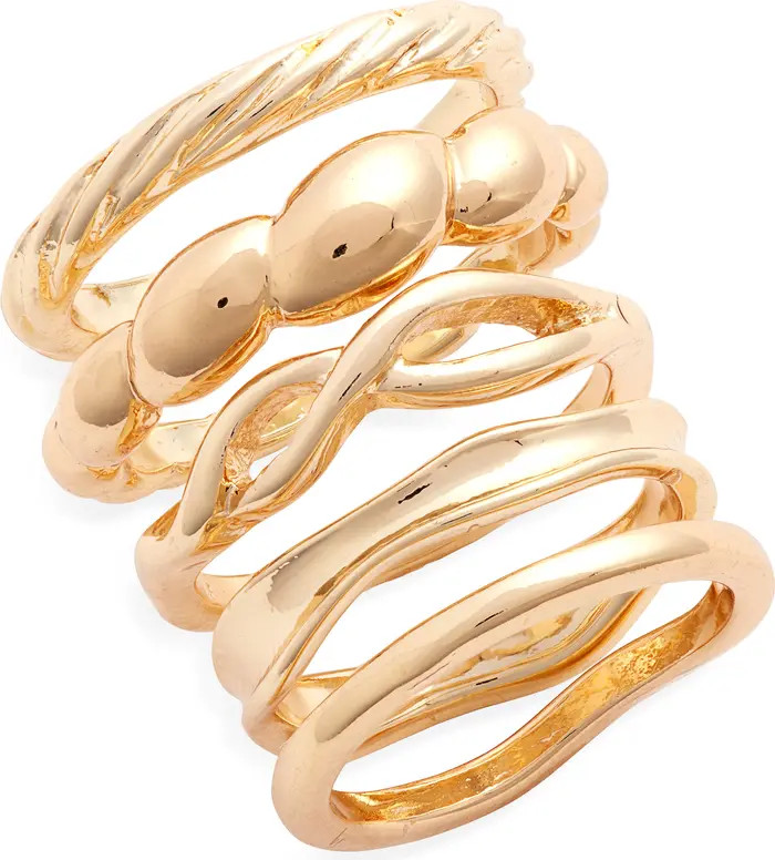 Twisted Metal Set of 5 Rings | Nordstrom