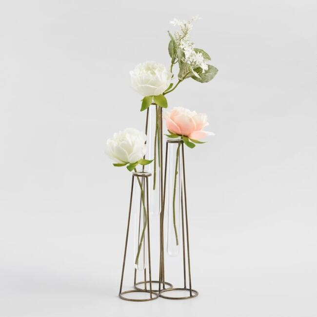 Glass Tube Three Tier Vase | World Market