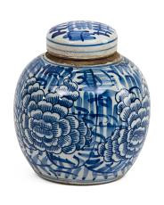 6x6.5 Porcelain Mini Blooming Flower Jar With Lid | TJ Maxx