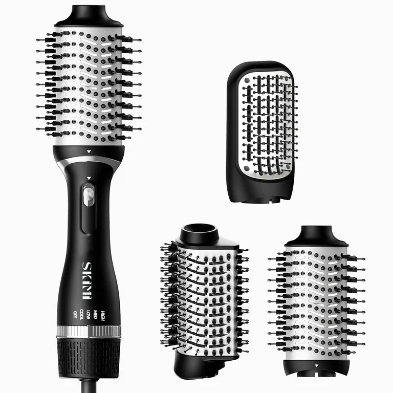 SKIMI Hair Dryer Brush, Black Blow Dryer Brush, Curly, Dry, Oval Hot Air Brush - Walmart.com | Walmart (US)