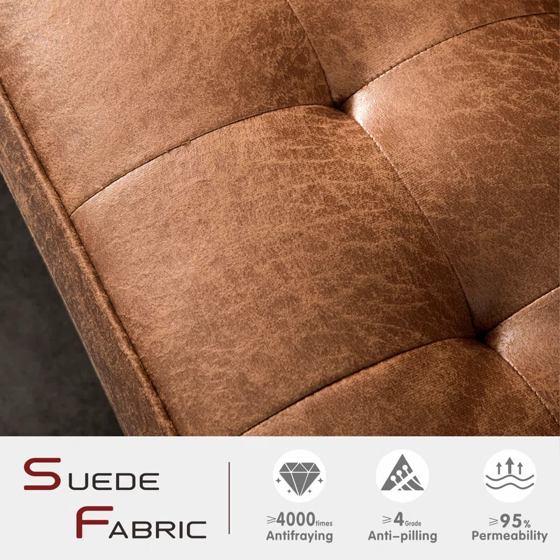 Aisha 70" Faux Leather Square Arm Loveseat | Wayfair North America
