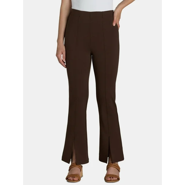 Time and Tru Women's Flare Ponte Pants, Sizes XS-XXXL | Walmart (US)