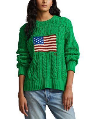 Intarsia Knit Flag Cable Sweater | Bloomingdale's (US)