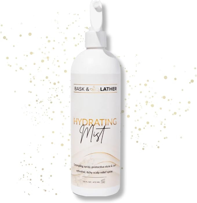 BASK & LATHER Hydrating Mist Hair Detangler & Leave-In Conditioner Spray | Amazon (US)