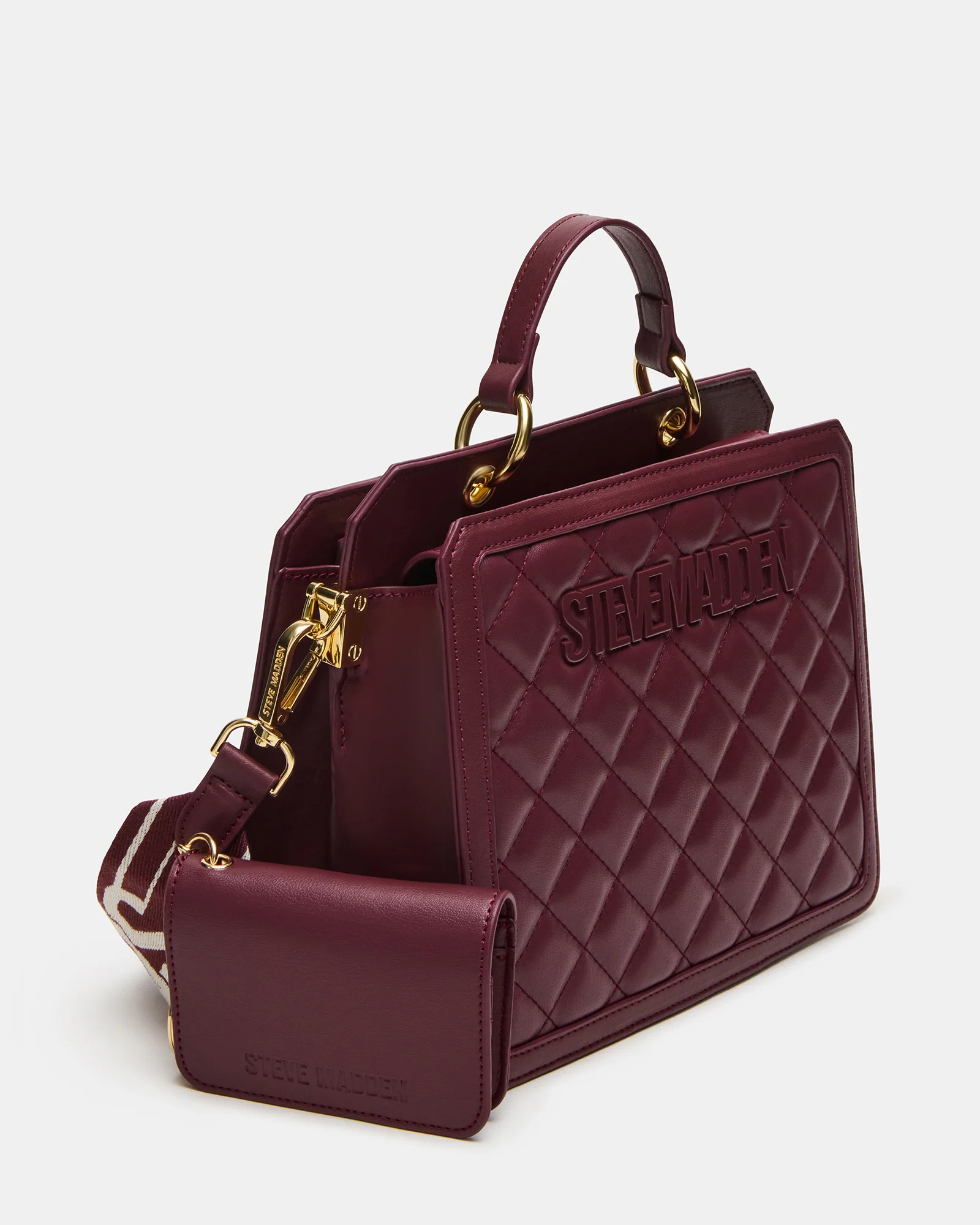 EVELYN Bag Bloodstone Quilted Top Handle Crossbody Bag | Steve Madden (US)